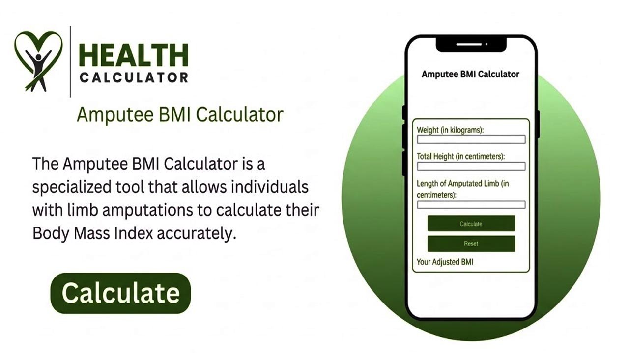 adjusted bmi calculator for amputees