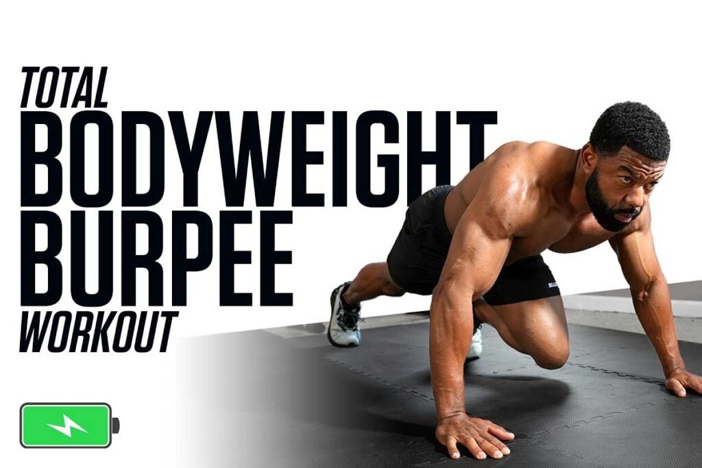 Burpees exercise for full-body fat burning and calorie burning