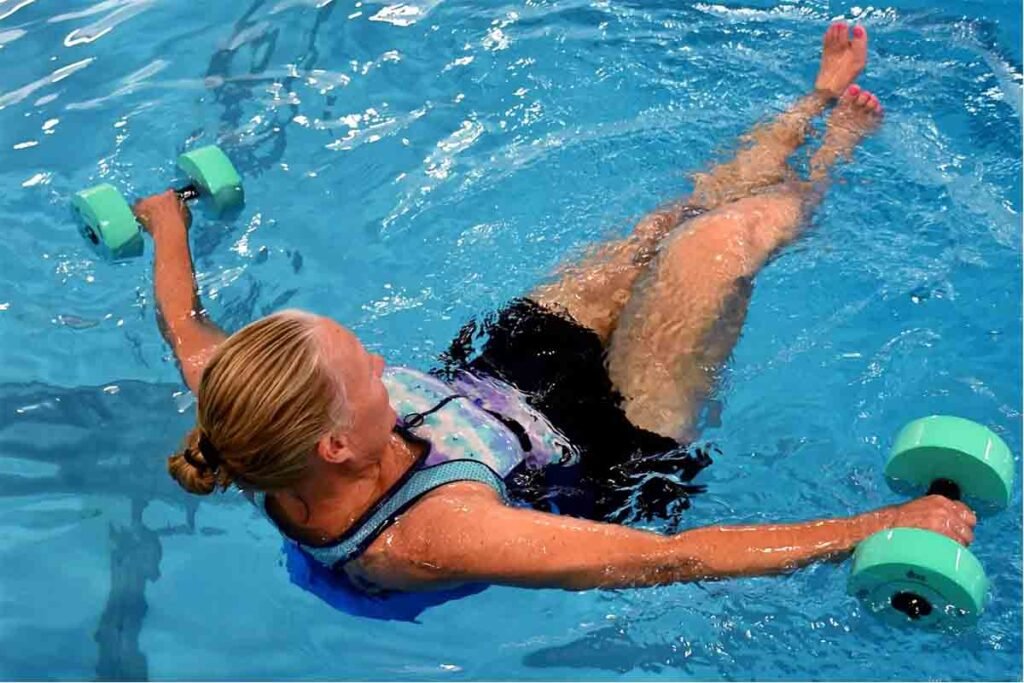 Swimming and water aerobics for low-impact fitness and weight loss